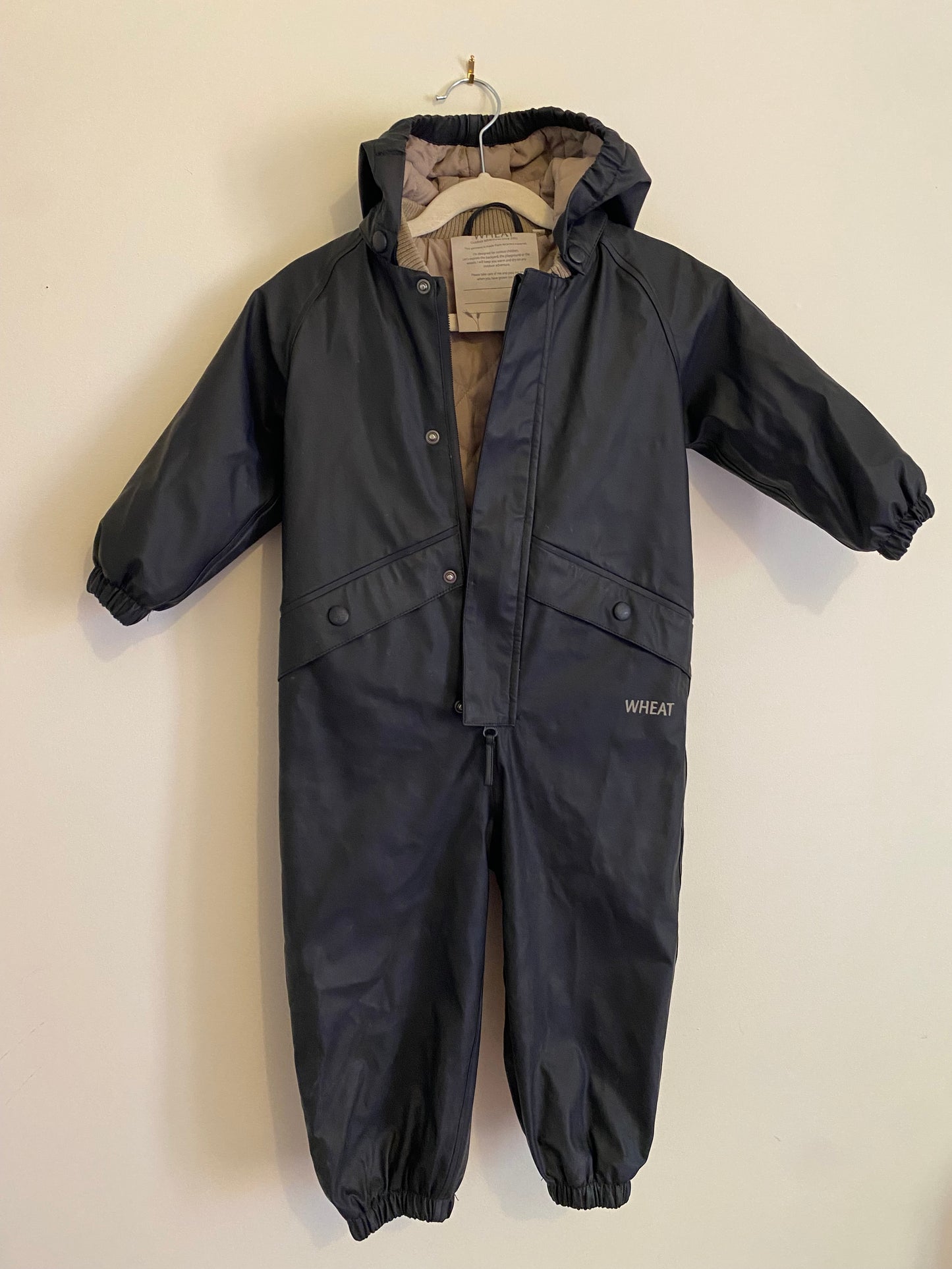 Wheat Quilted Rain Suit - Size 18m