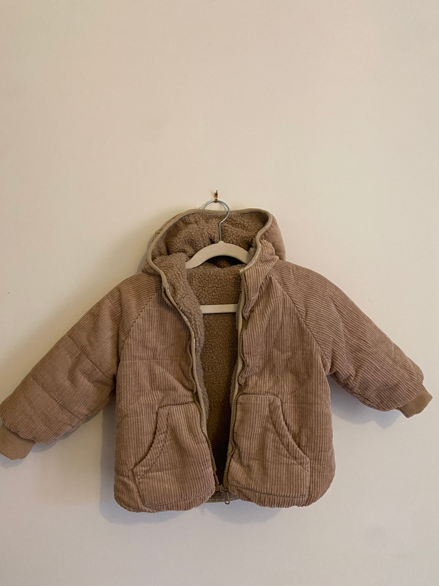 Soll the Label Cord Teddy Jacket - *Broken Zipper* - Size 2T