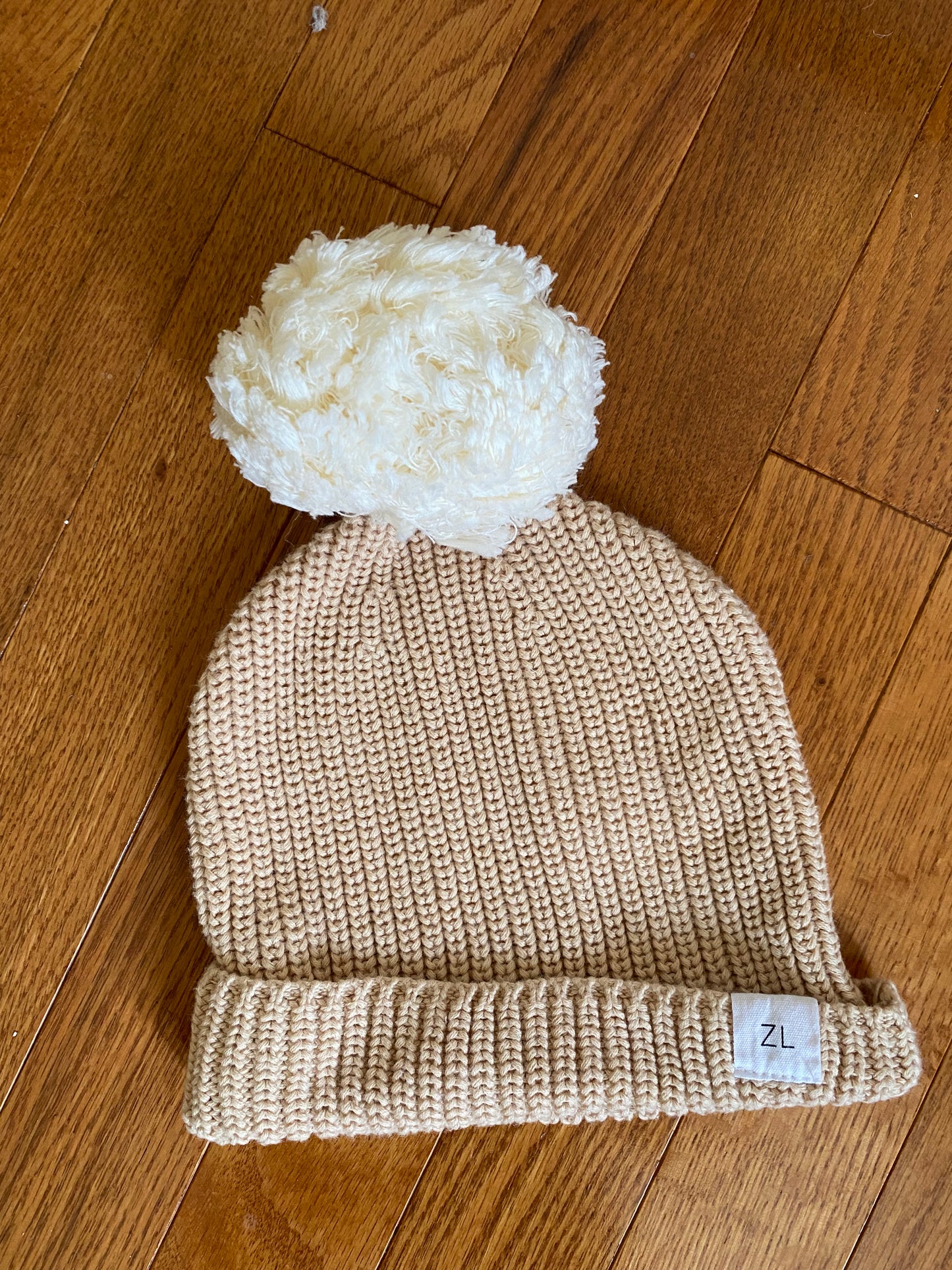 Ziggy Lou Knit Pom Beanie - 100% cotton - 1-2yr