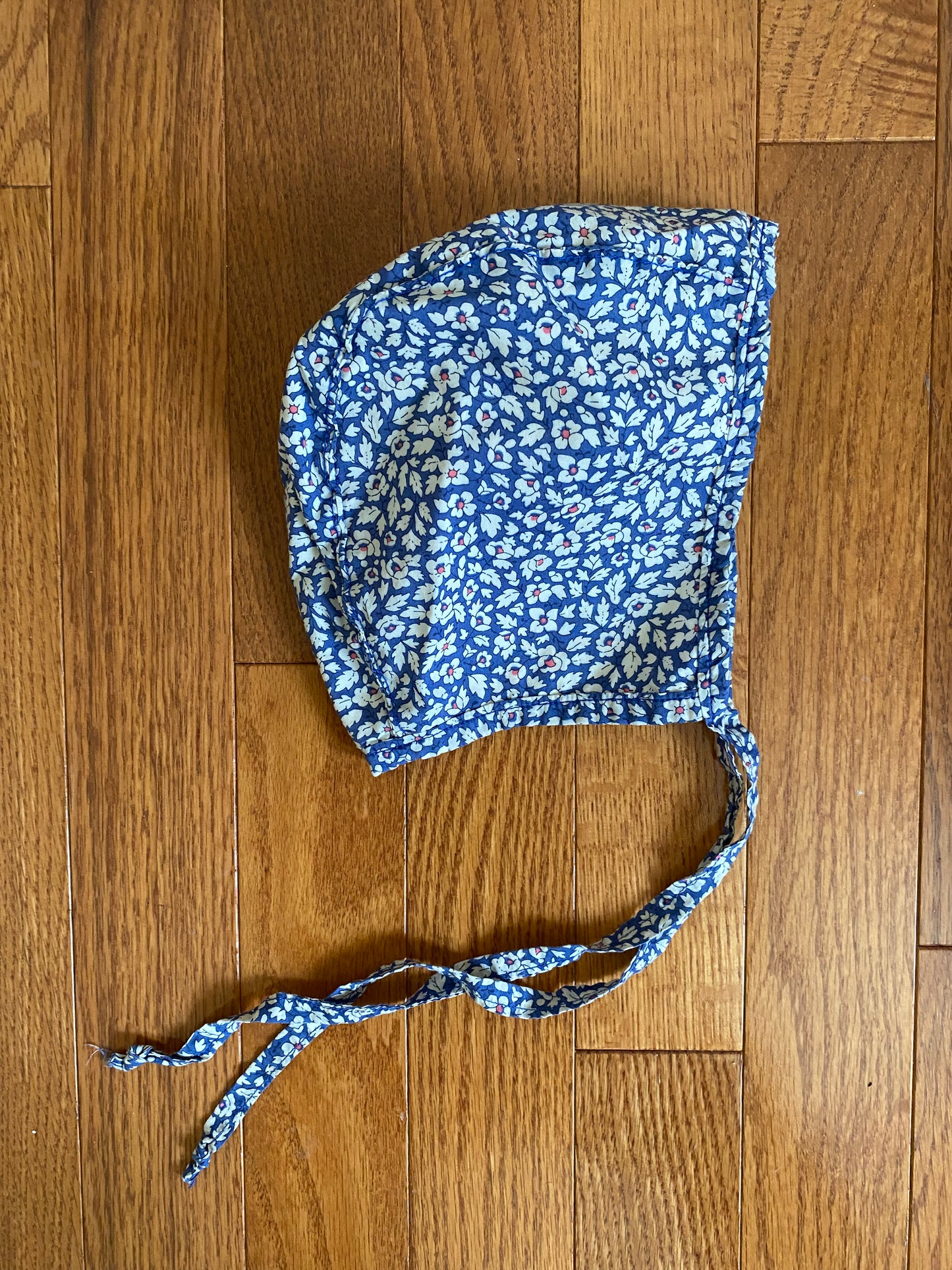 Rain People Bonnet Blue Daisies Liberty Print - 12-18m
