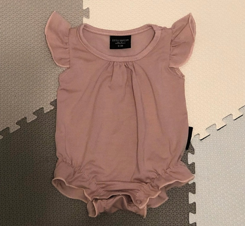 Little Bipsy Flutter Sleeve Onesie - 0-3m