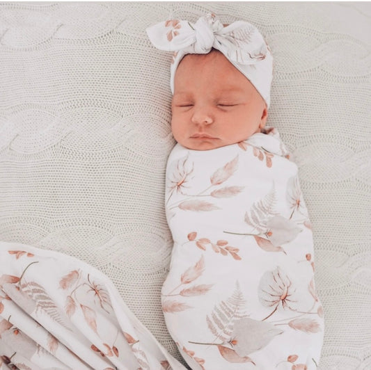 Snuggle Jacks Porcelain Jersey Swaddle - 100% organic cotton - 39.5" x 39.5"