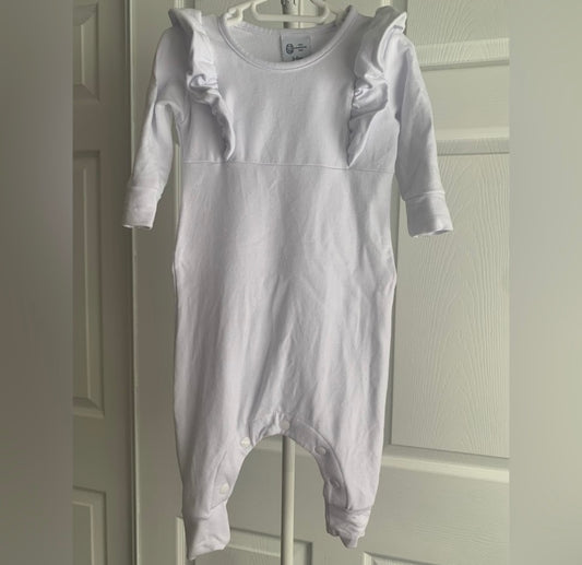 The Whimsical Fox Ruffle Romper 3-6m