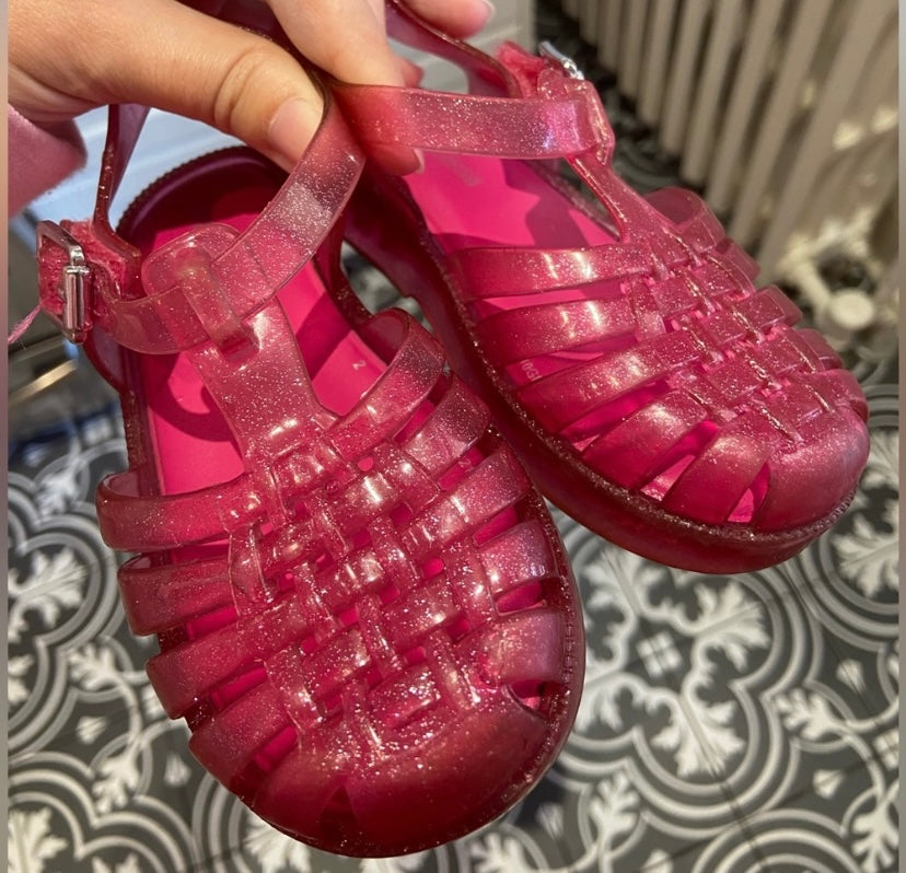 Mini Melissa Glitter Sandals - 8T